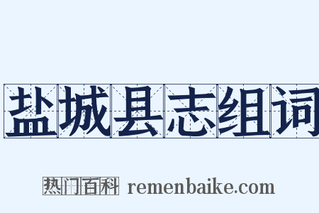 盐城县志组词是什么意思的图片